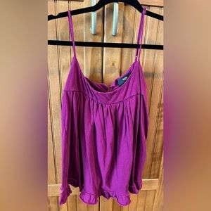 Target Cotton tank top, light & flown, purple size L